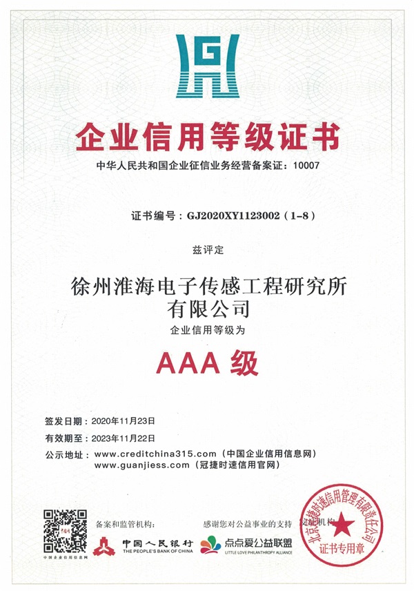 企业信用等级证书