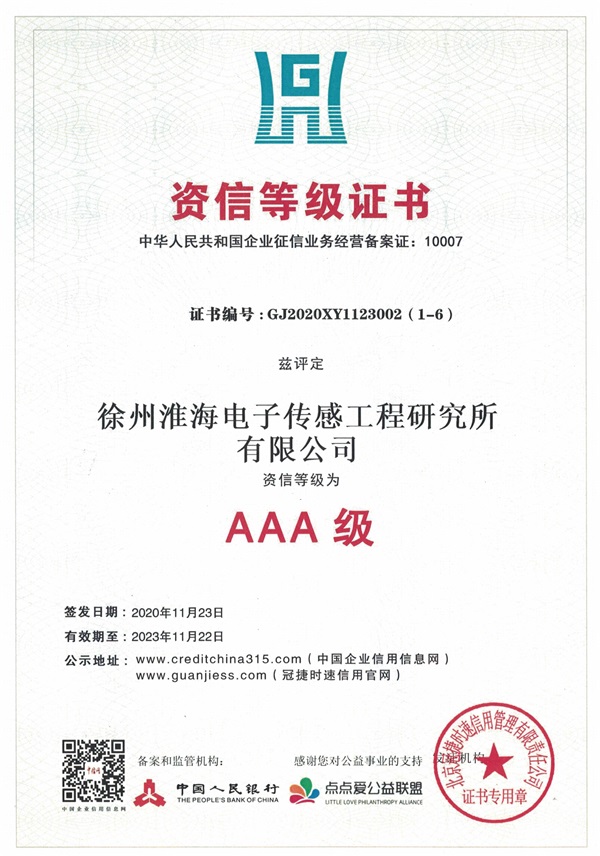资信等级证书